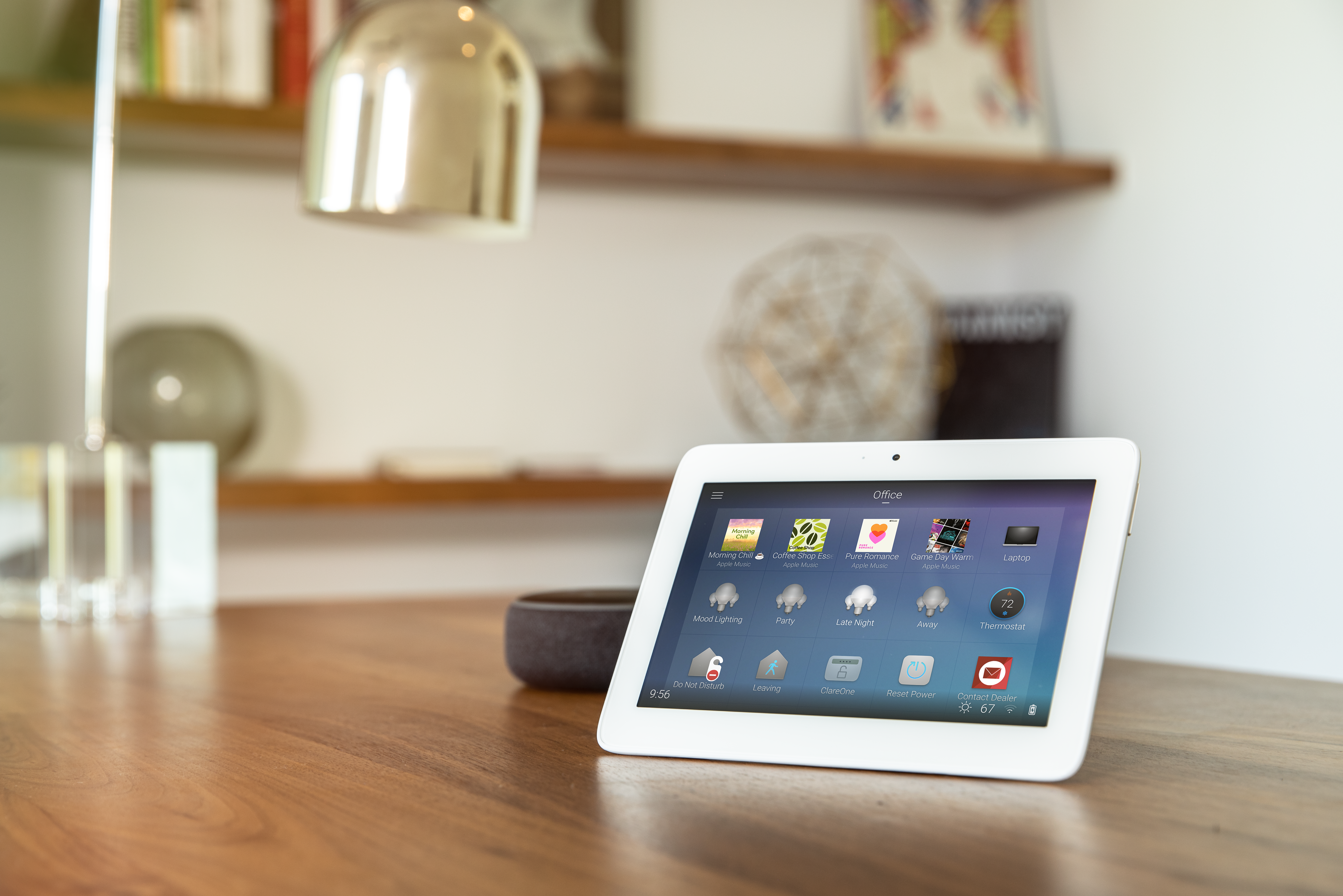 Tabletop touch screen displaying Tidal streaming music service